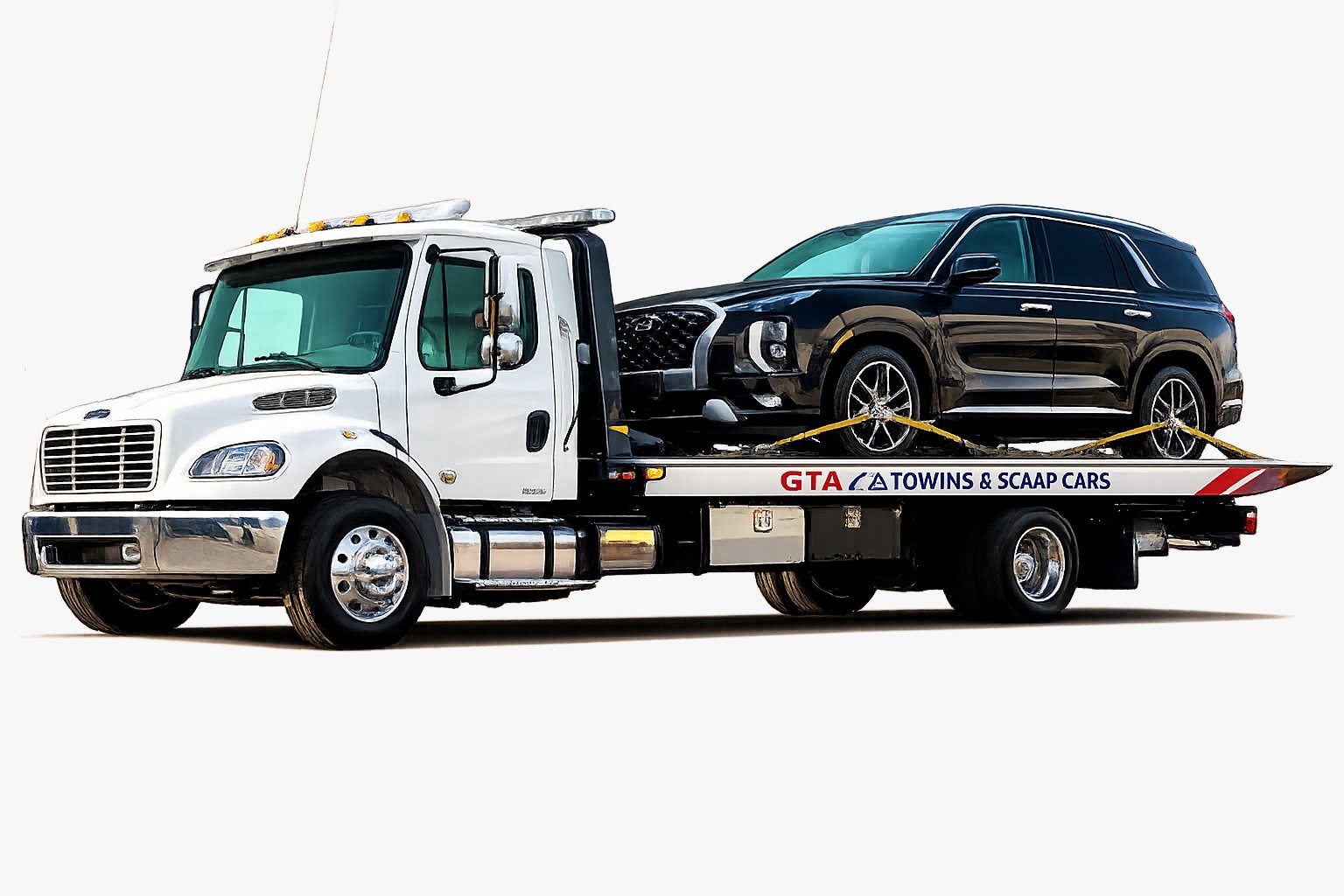 Scrap car removal Brampton — GTA Towing & Scrap Cars flatbed pickup service Brampton Ontario