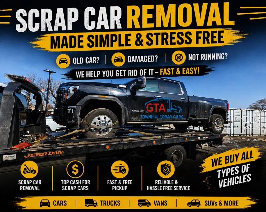 a poster of Local Scrap Car Buyers and scrap car removal near me is shhowinh on the image.